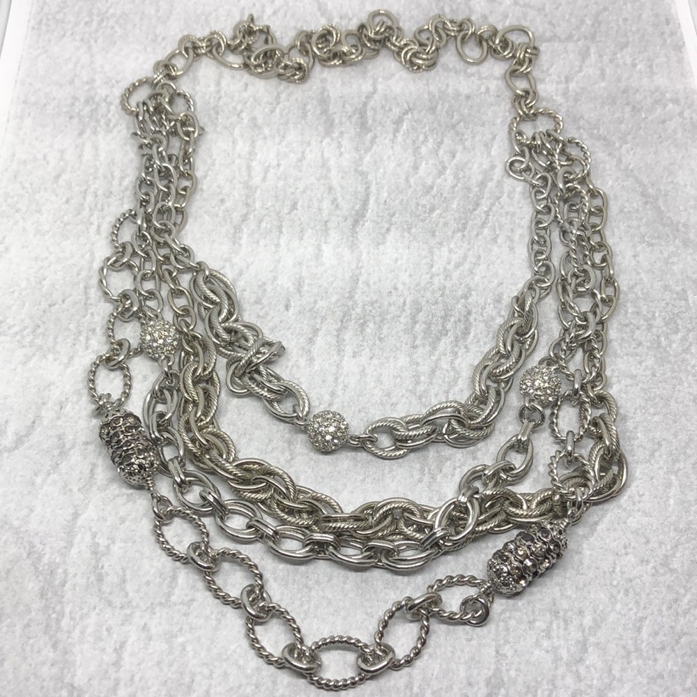 Curated Bundle Statement Look Silver Tone Chain N… - image 3